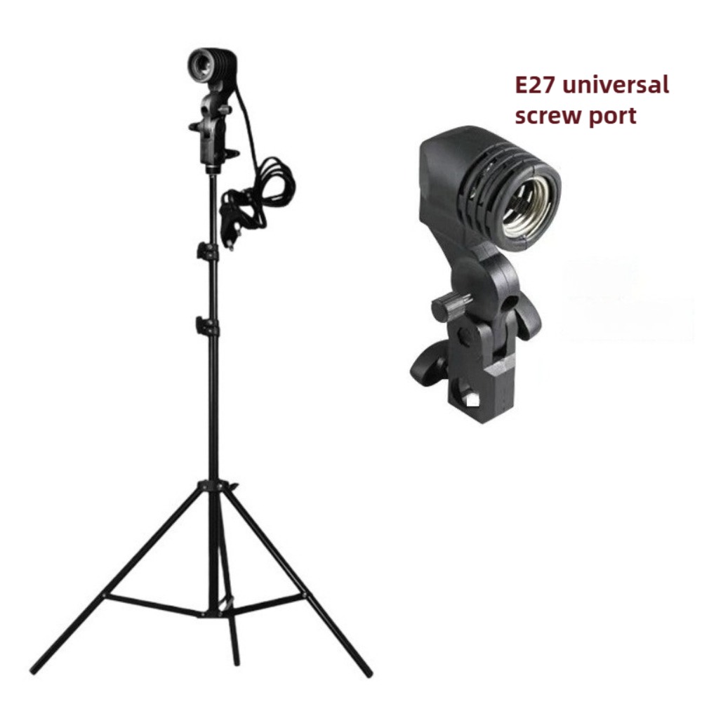 Photography Bulb - Gloeilampstandaard 2M, E27 AC-aansluiting met parasollamphouder,