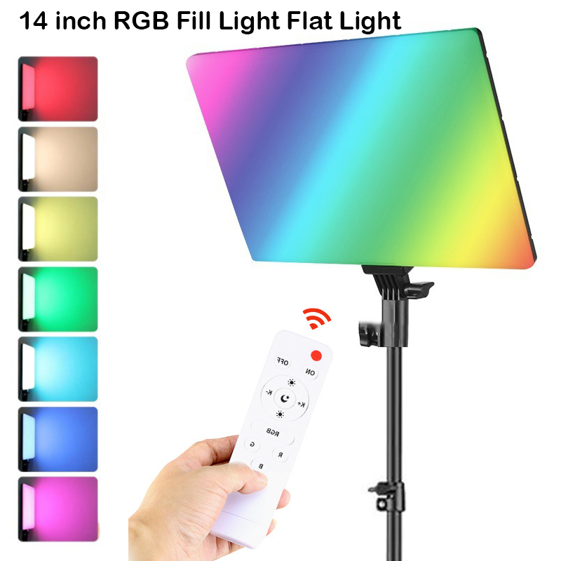 Photography Treatment - RGB 14 ''LED-videolamp Afstandsbediening Fotografie Selfie