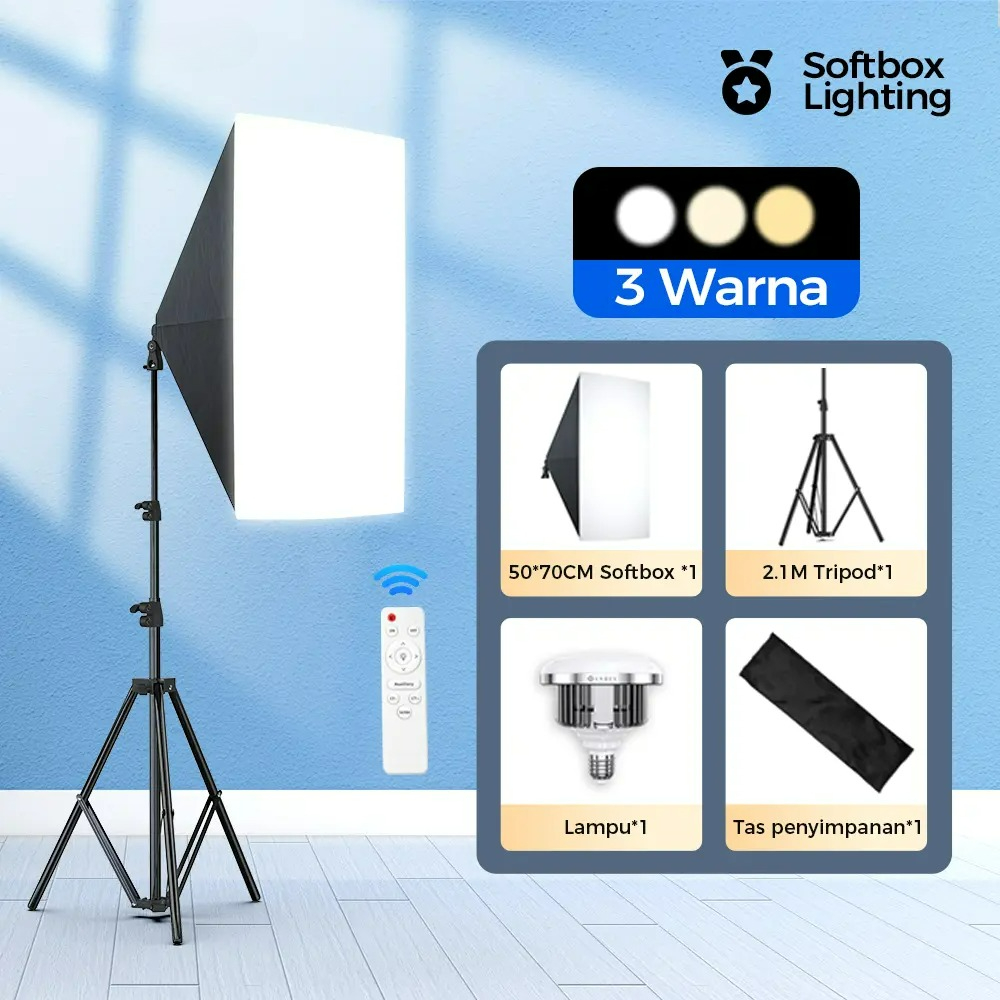 Photography Bulb - 50x70cm Softbox 85W/155W Lamp Fotografie Studio