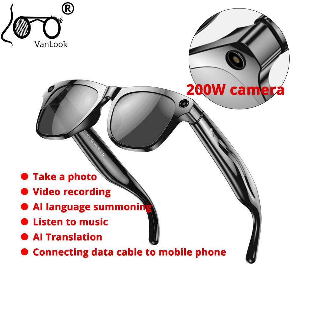 Photography Translate - AI-opnamebril Draadloze stembediening Bluetooth Fotografie Vertaling