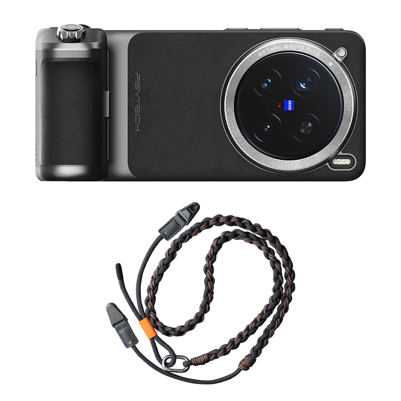 X200 Photography Kit - Voor VIVO X200 Pro: leren beschermhoes