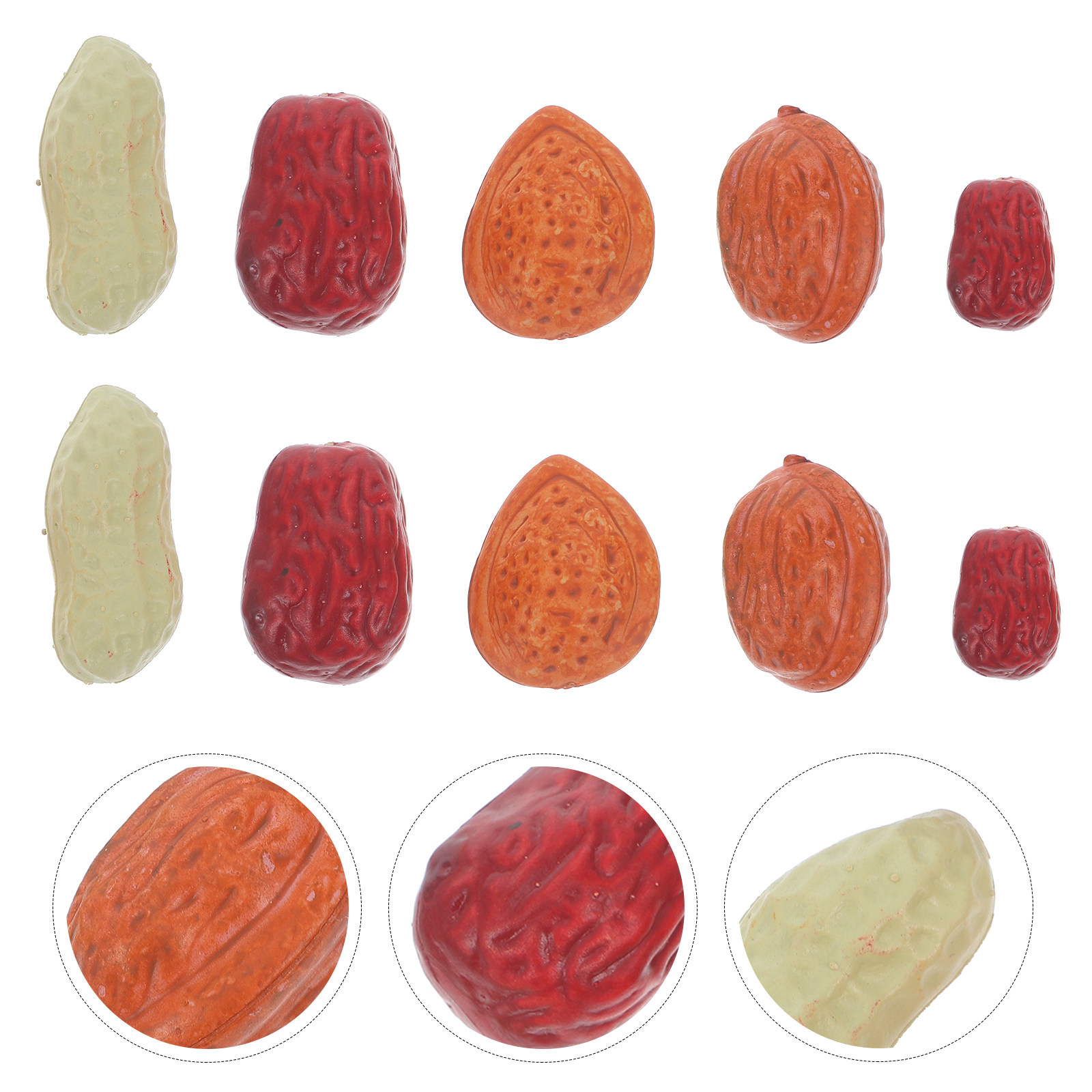 Photography Date - 20 stuks kunstmatige noten, levensechte decoratie,