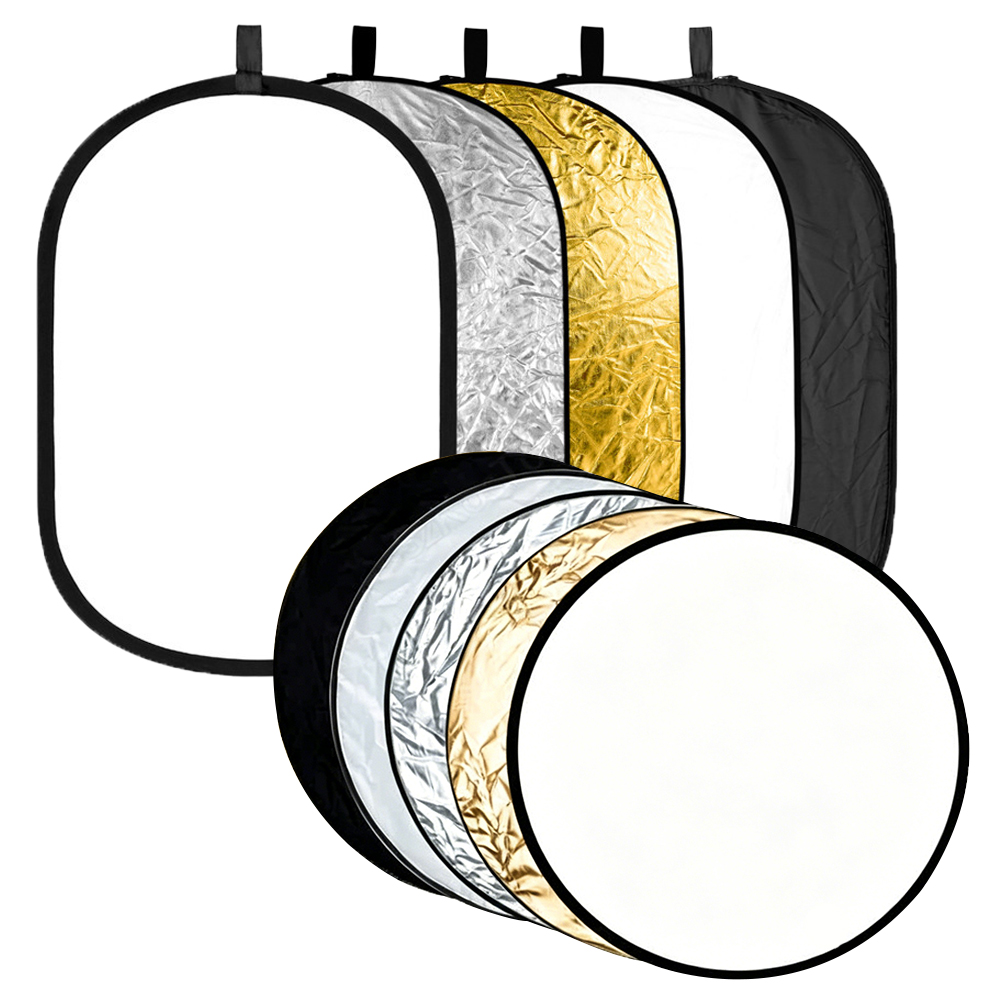 Reflector 5 In 1 - 60/80/110CM 5-in-1 Opvouwbare Lichtreflector Ovale Fotografie
