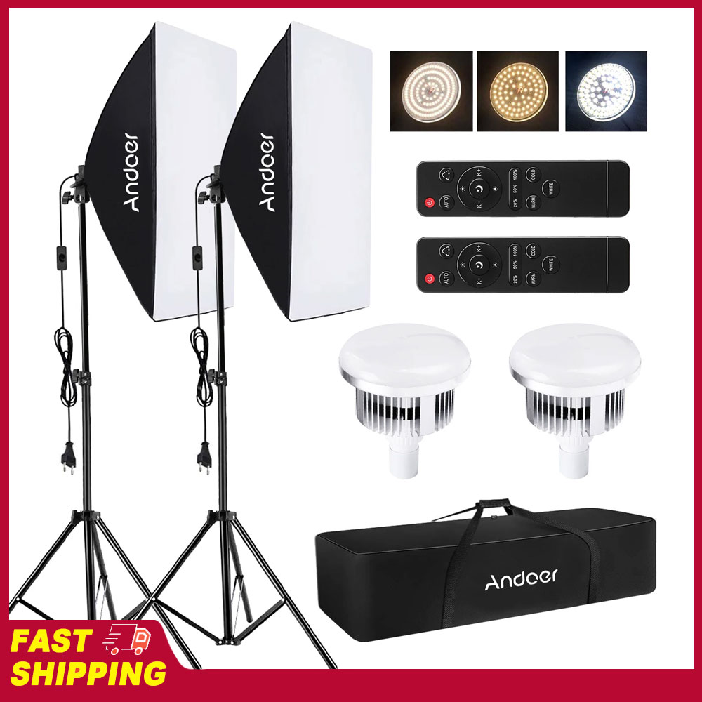 Photography Treatment - Andoer Softbox Verlichtingsset Studio Fotografie Lichtset