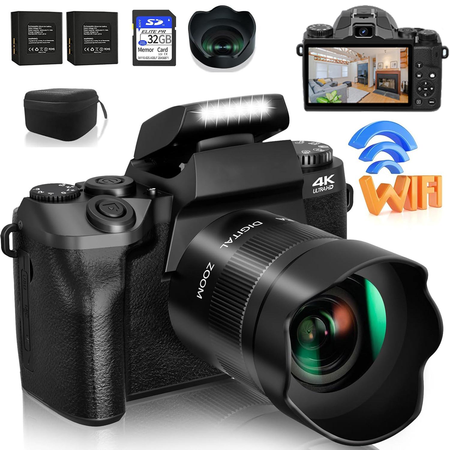 Photography Youtube - 64MP Digitale Camera SLR DSLR Voor