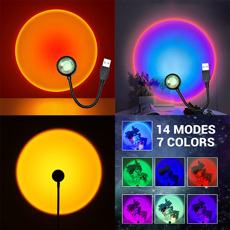Photography Bulb - ZK40 LED zonsonderganglamp nachtlampjes USB-projector verjaardagsfeestje