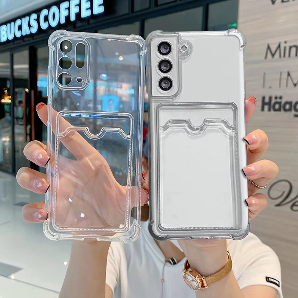 Photography Portfolio - Transparante siliconen telefoonhoes met kaartvak voor