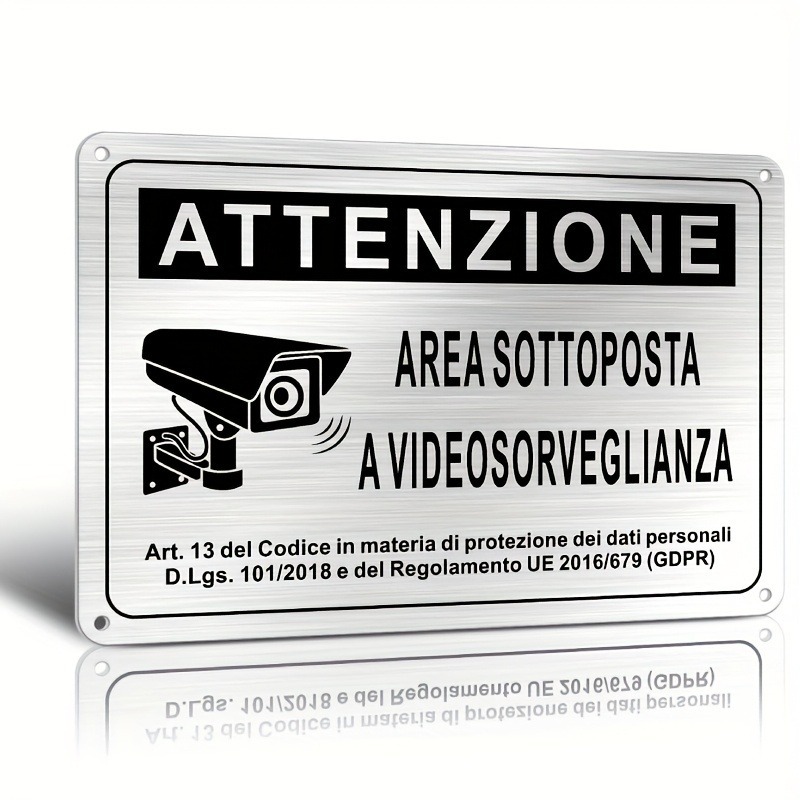 Photography Unit - Italiaans veiligheidsbord 20X30cm – aluminium banner