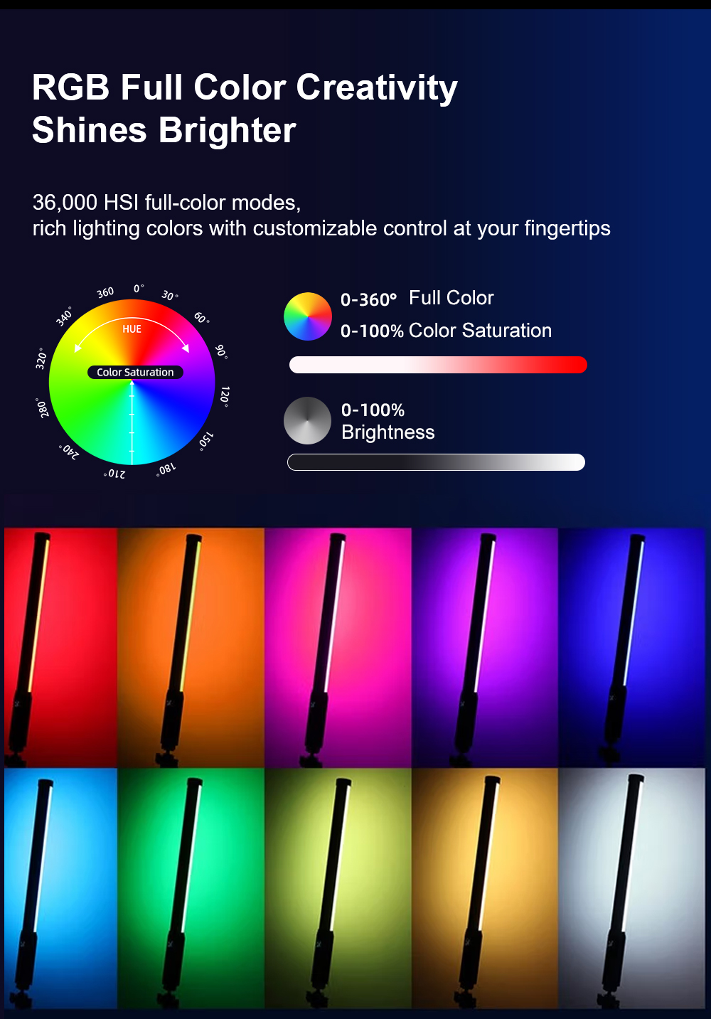LUXCEO P300 RGB Tube 5W 380LM  - Photography Youtube recensie en prijs