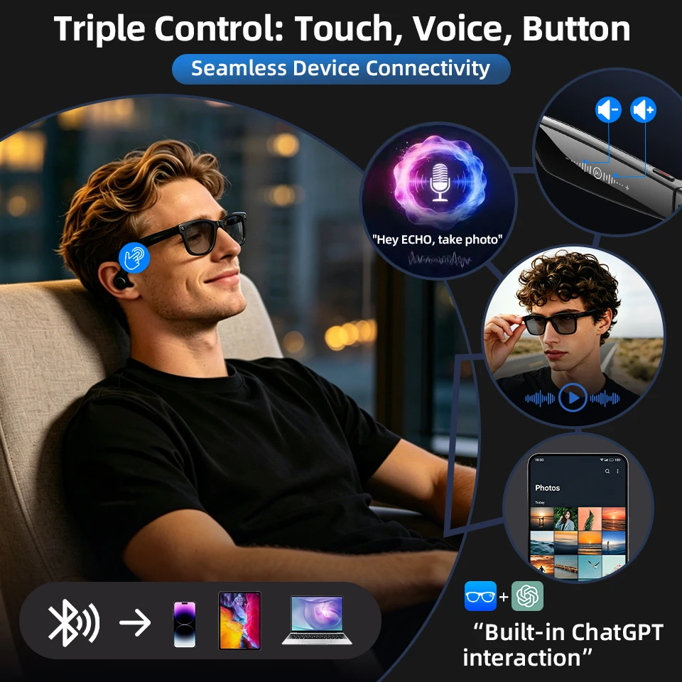 13MP HD Camera Smart Glasses A - Photography Translate recensie en prijs